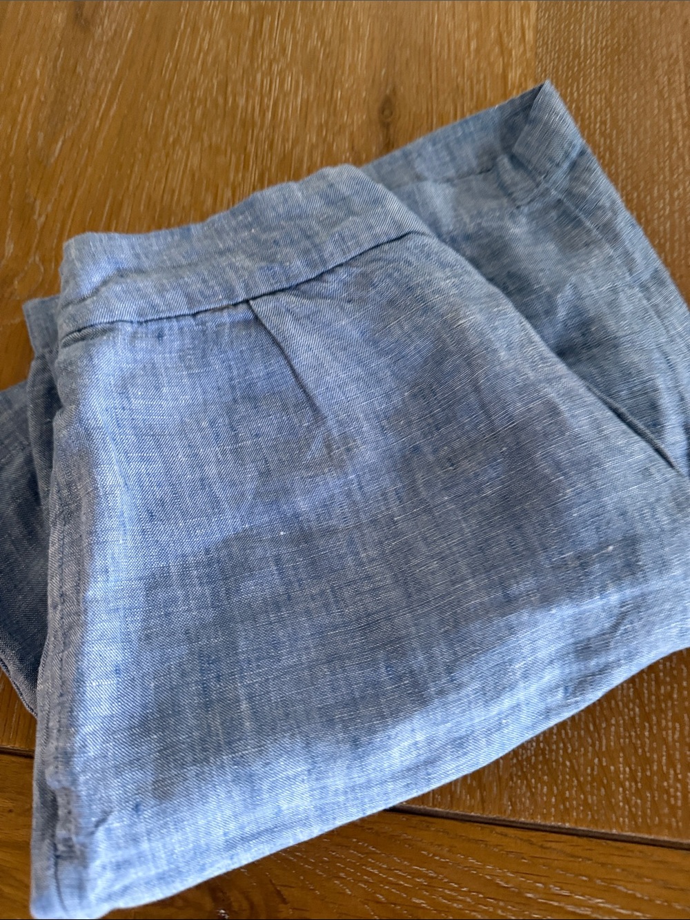 Tahari Blue Linen Shorts with Elastic Waist XS - Picture 10 of 10